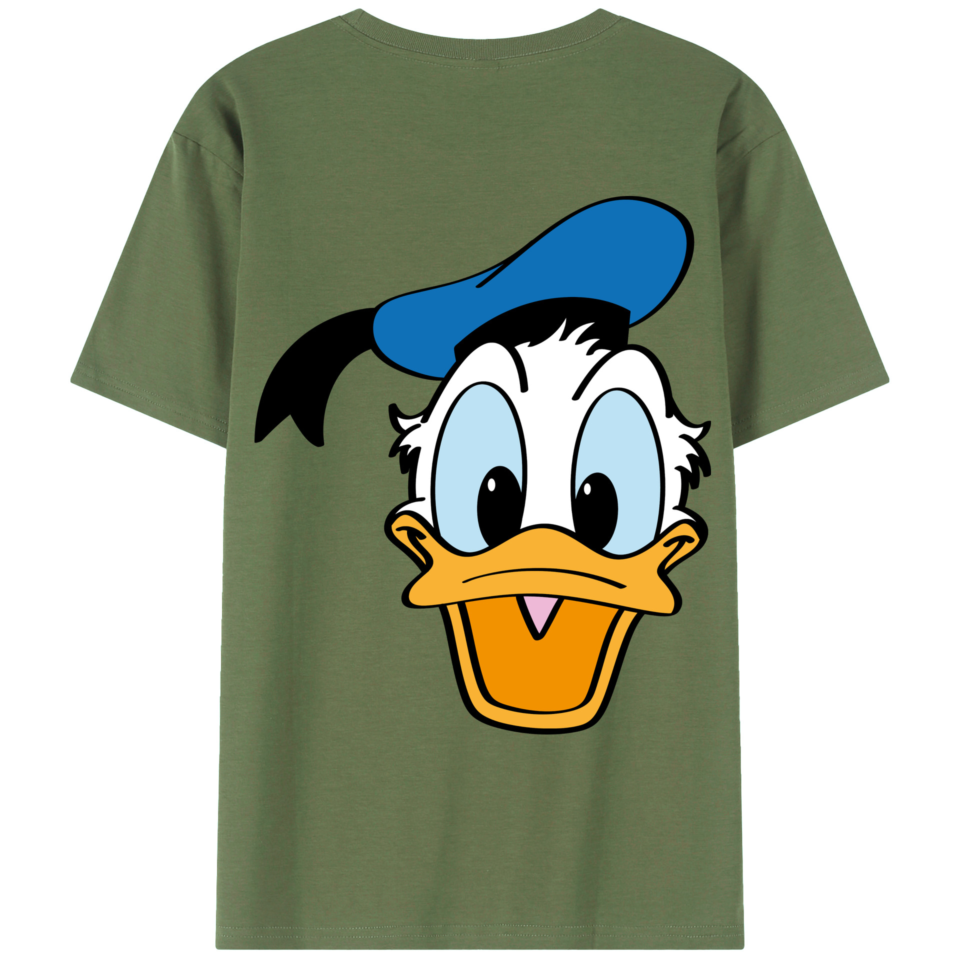 ミッキーマウス Mickey Mouse 綿100％ メンズ半袖Tシャツ（バックプリント） 通気性